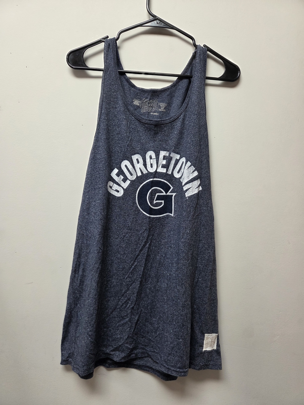 Original Retro Brand Georgetown Navy Tank Top with White Print